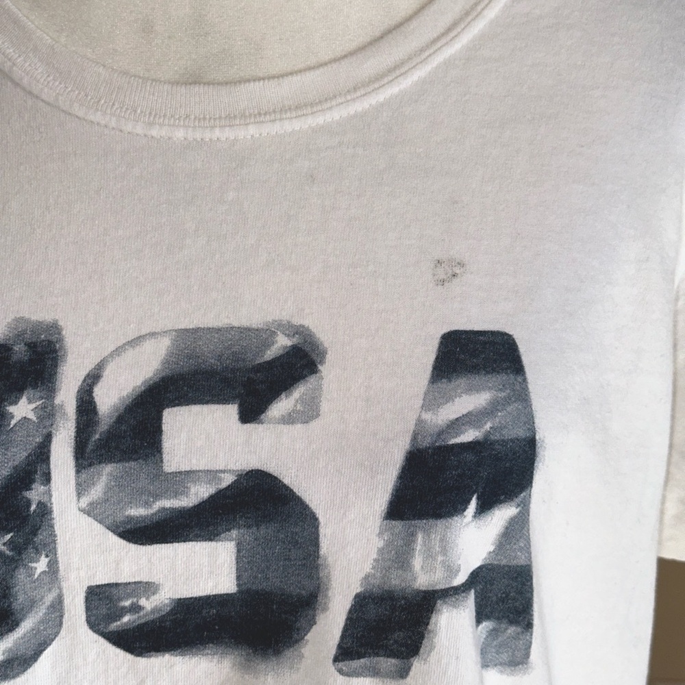 100% Cotton USA White Patriotic Unisex T-Shirt Size XL (16/18) - Picture 4 of 10